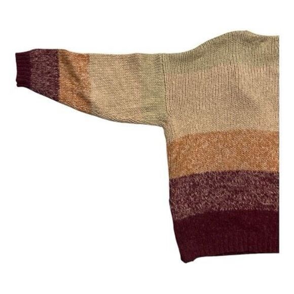 Lucky Brand Brown Ombre Dye Oversize Open Cardigan In Rust Wool Blend Size M - Picture 7 of 15